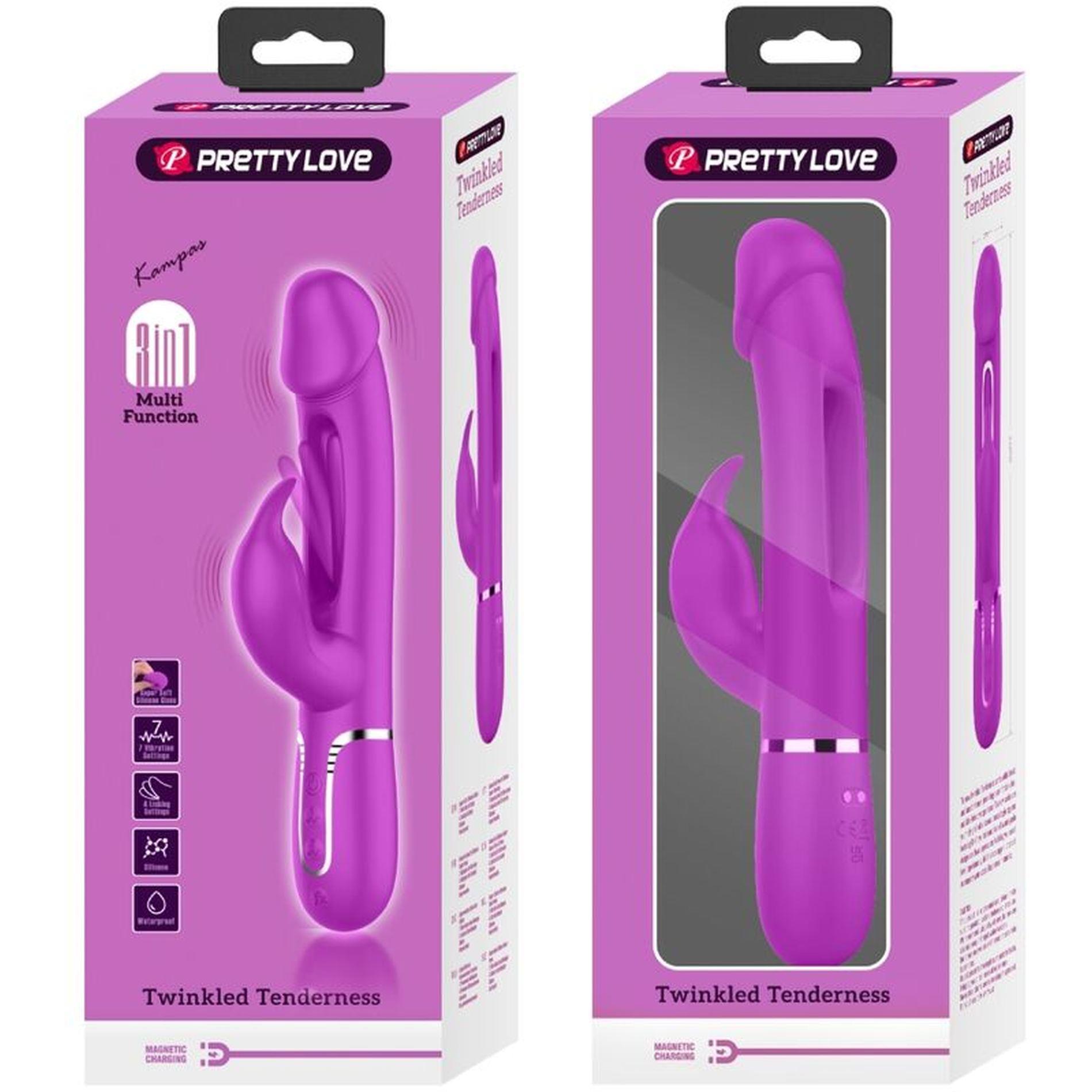 Pretty Love - Kampas Rabbit 3 In 1, Multifunction Vibrator