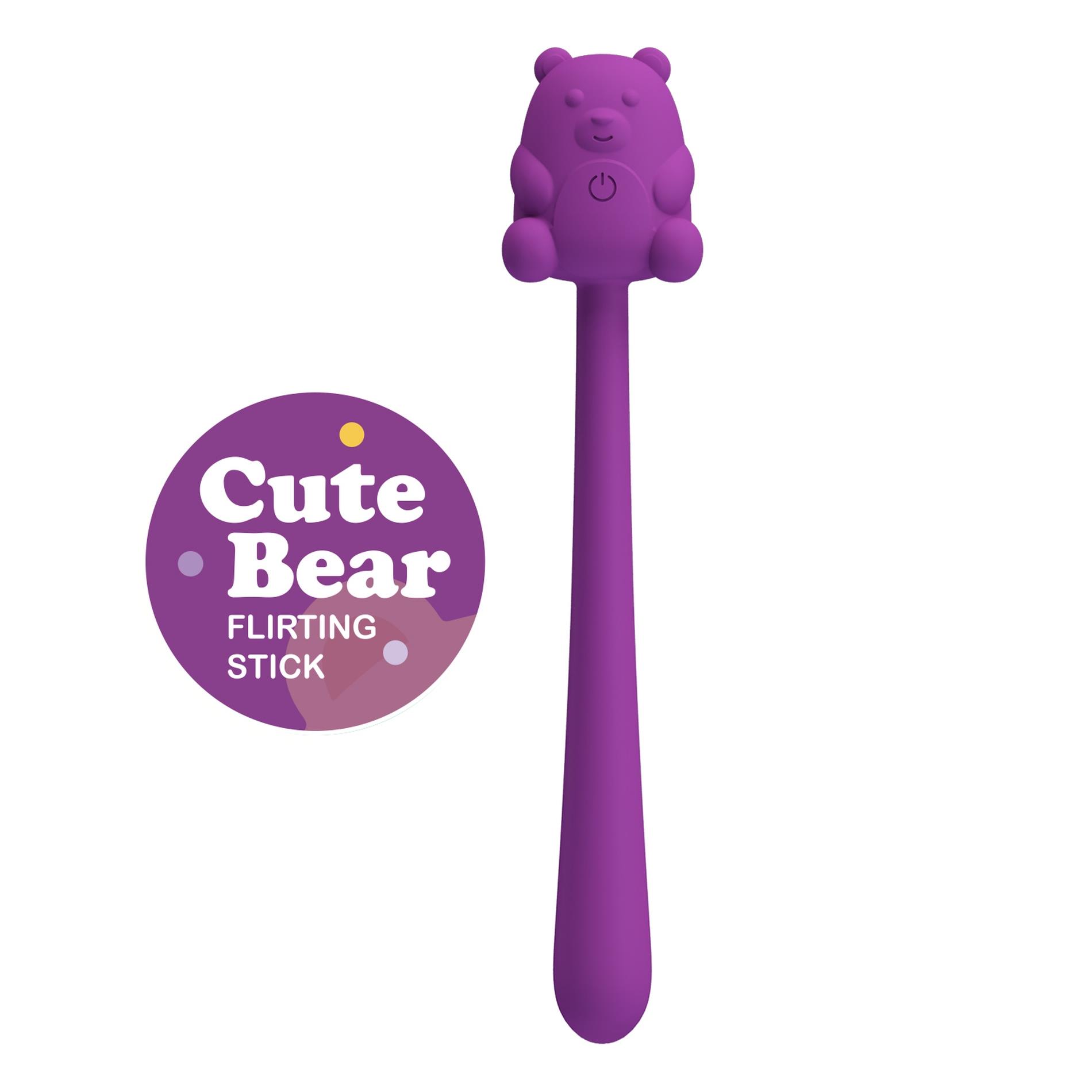 Cute Bear, Flirting Stick, 7 Vibration Functions, Magnetic Usb Charging
