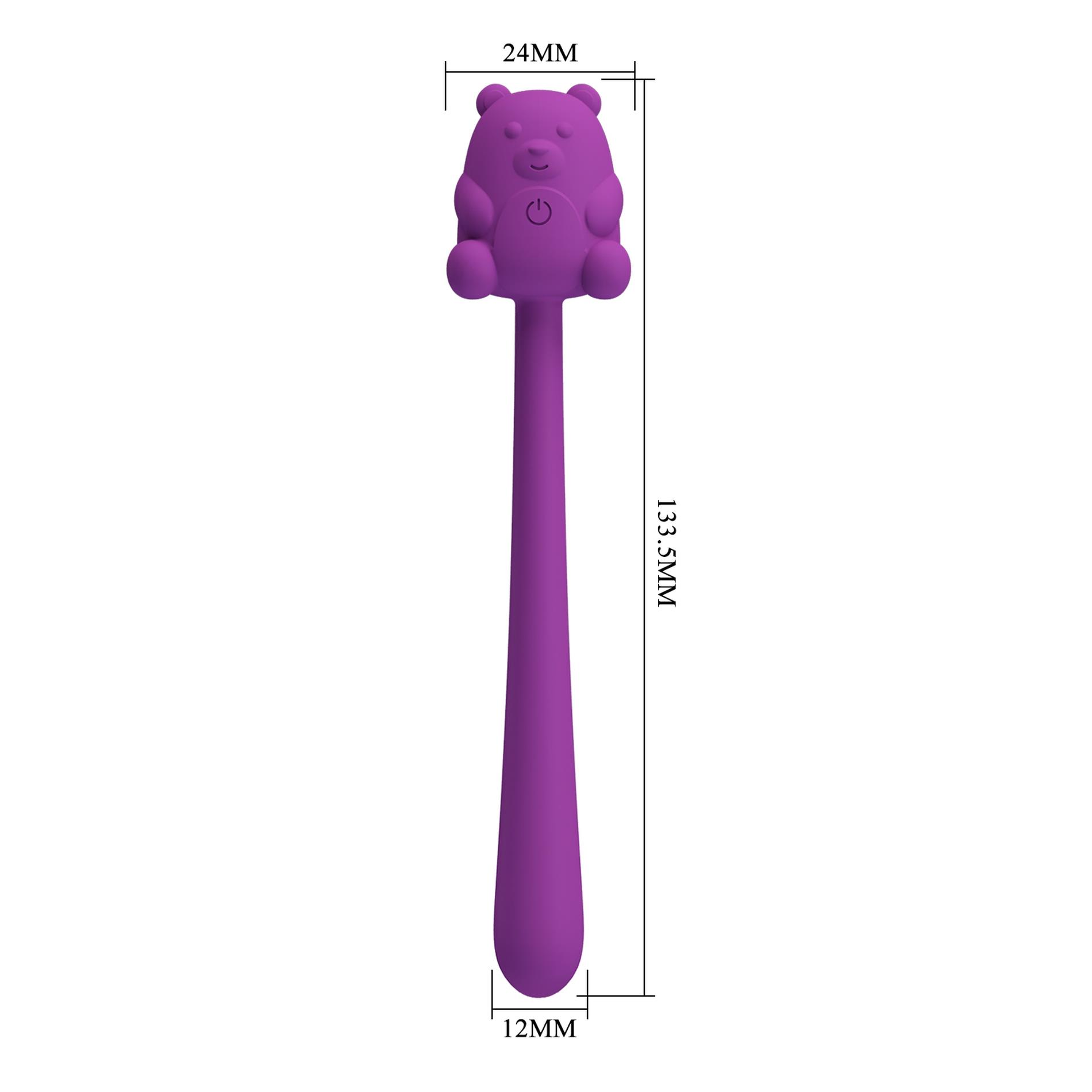 Cute Bear, Flirting Stick, 7 Vibration Functions, Magnetic Usb Charging