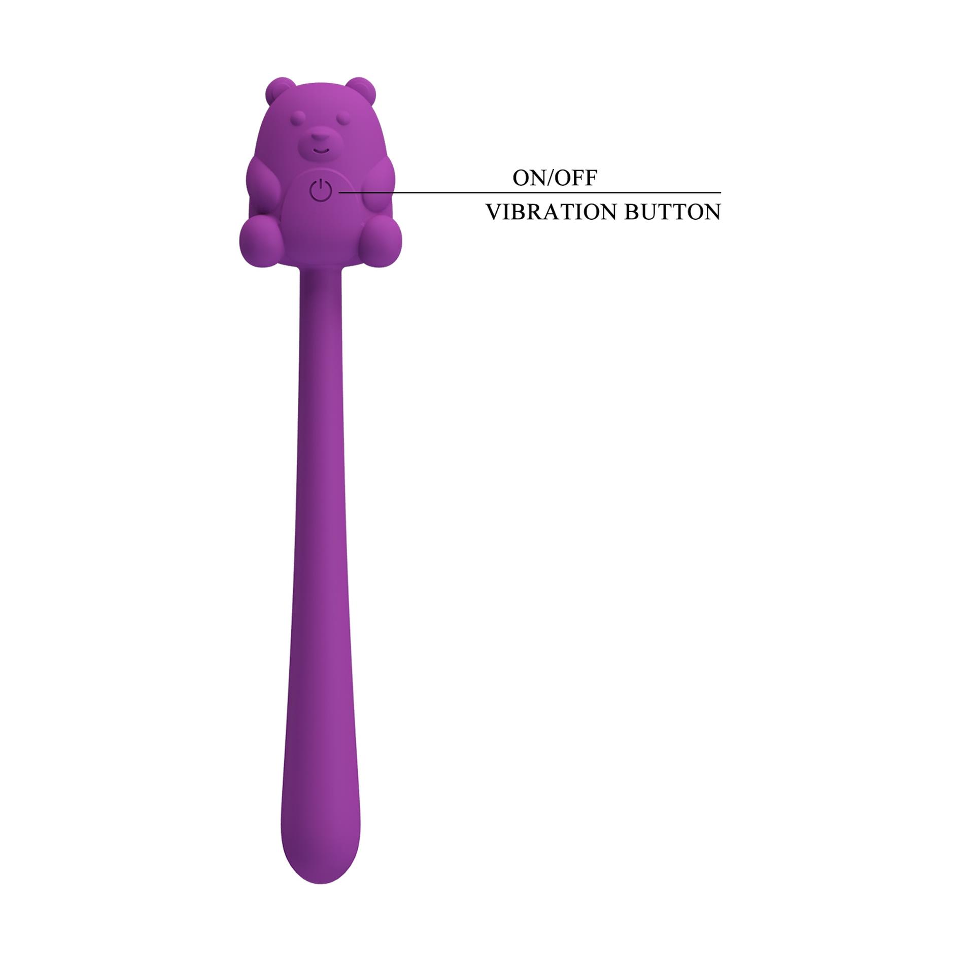 Cute Bear, Flirting Stick, 7 Vibration Functions, Magnetic Usb Charging