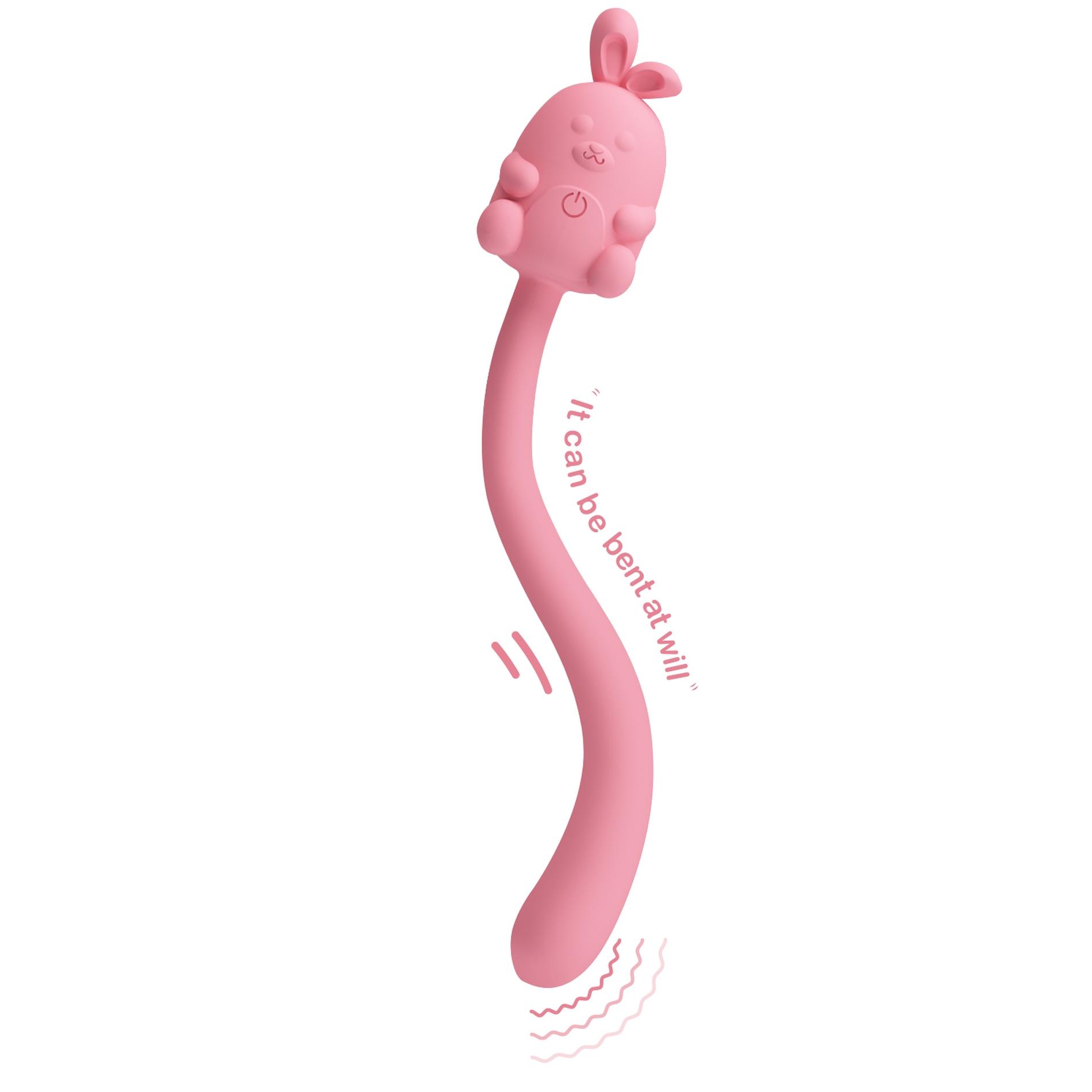 Cute Bunny, Flirting Stick, 7 Vibration Functions, Magnetic Usb Charging