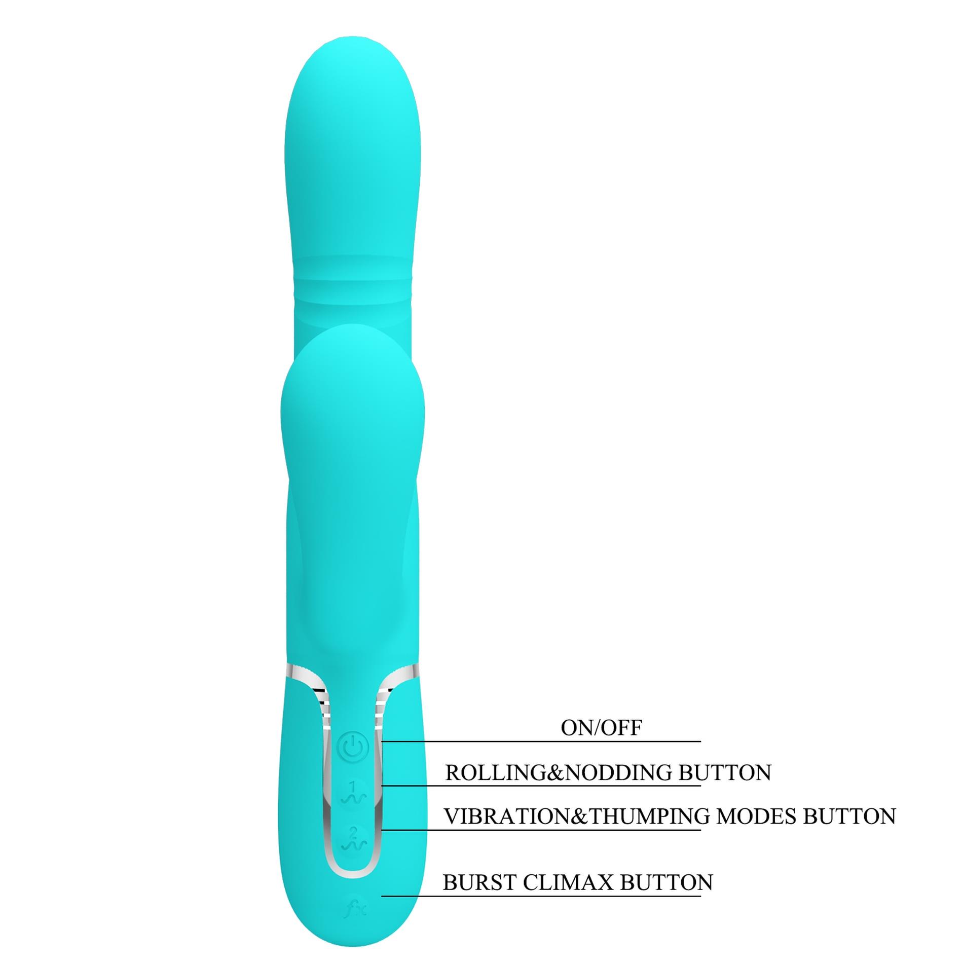 Pretty Love - Mariana Light Blue, 7 Vibration Functions, 7 Thrusting Settin