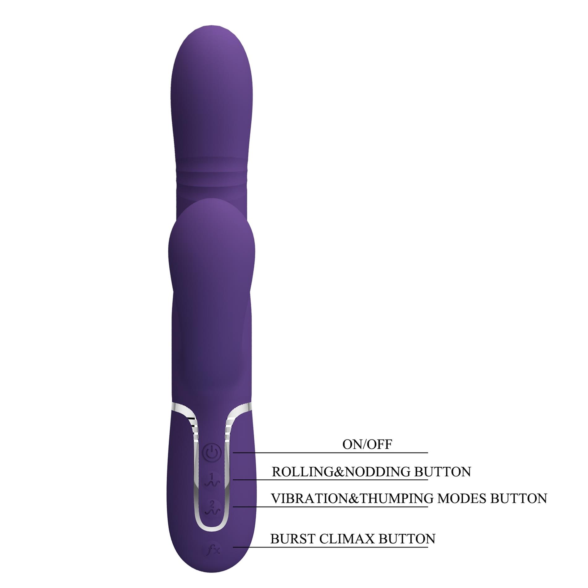 Pretty Love - Mariana Dark Purple, 7 Vibration Functions, 7 Thrusting