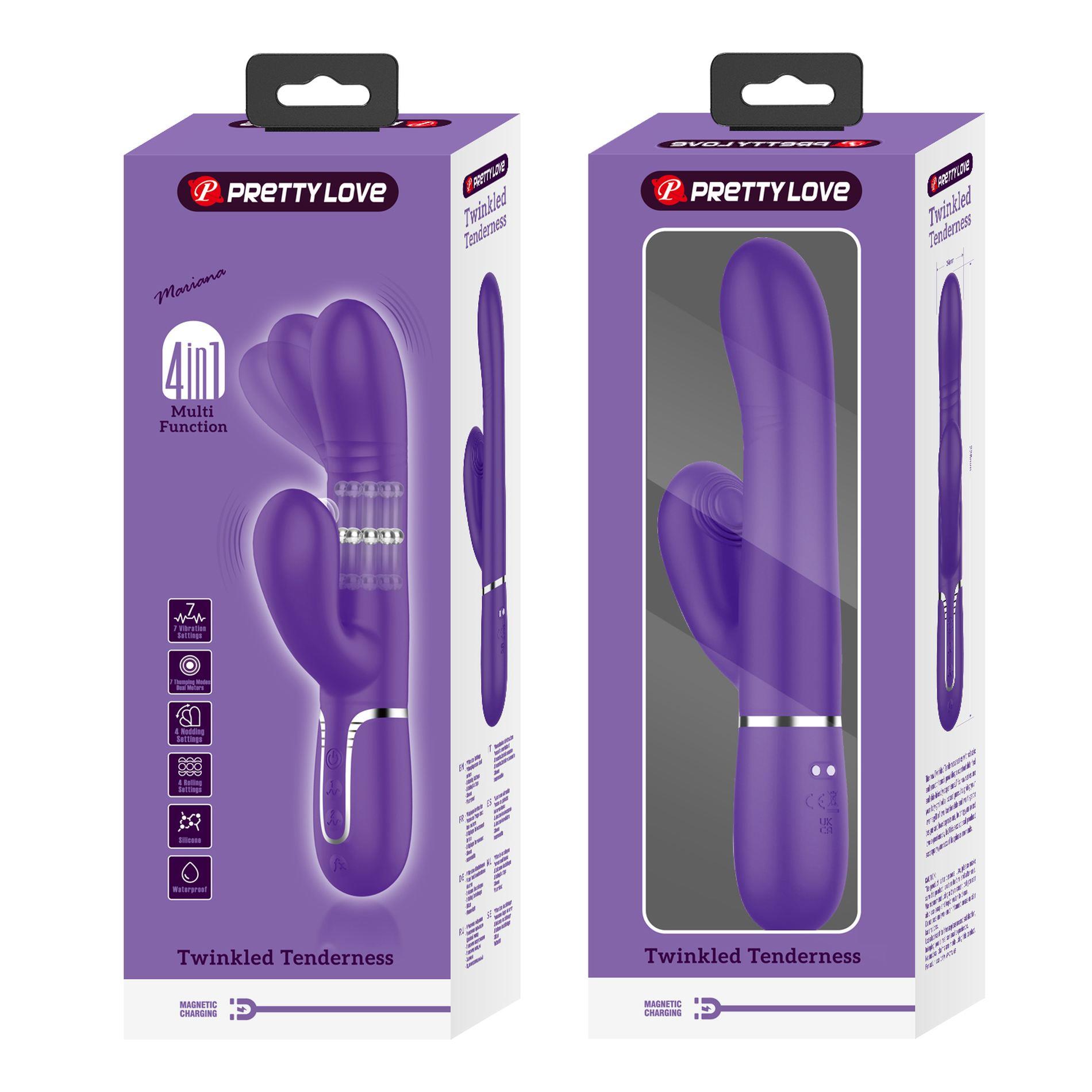 Pretty Love - Mariana Dark Purple, 7 Vibration Functions, 7 Thrusting