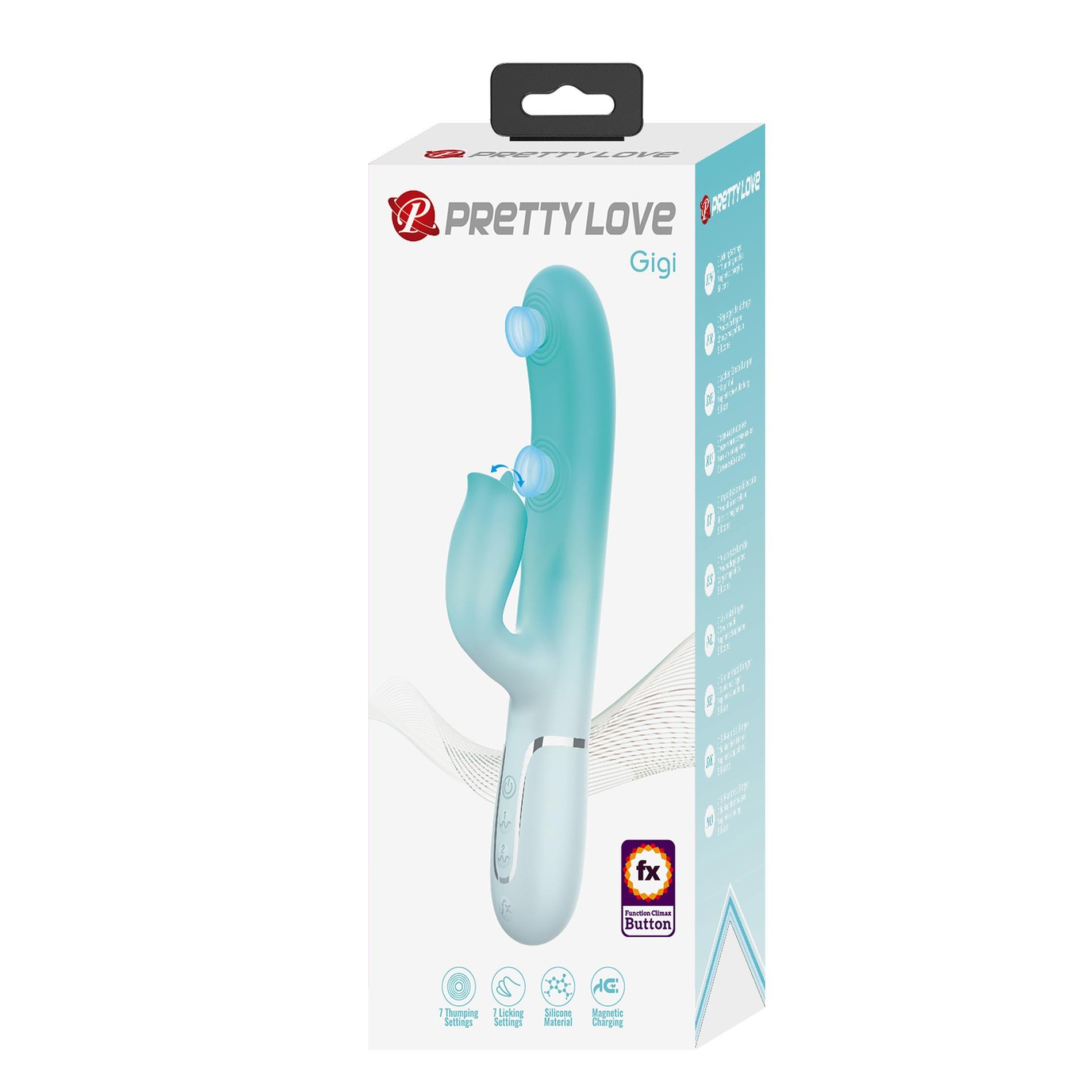 Pretty Love - Gigi,7 Thumping Functions 7 Licking Modes, Silicone
