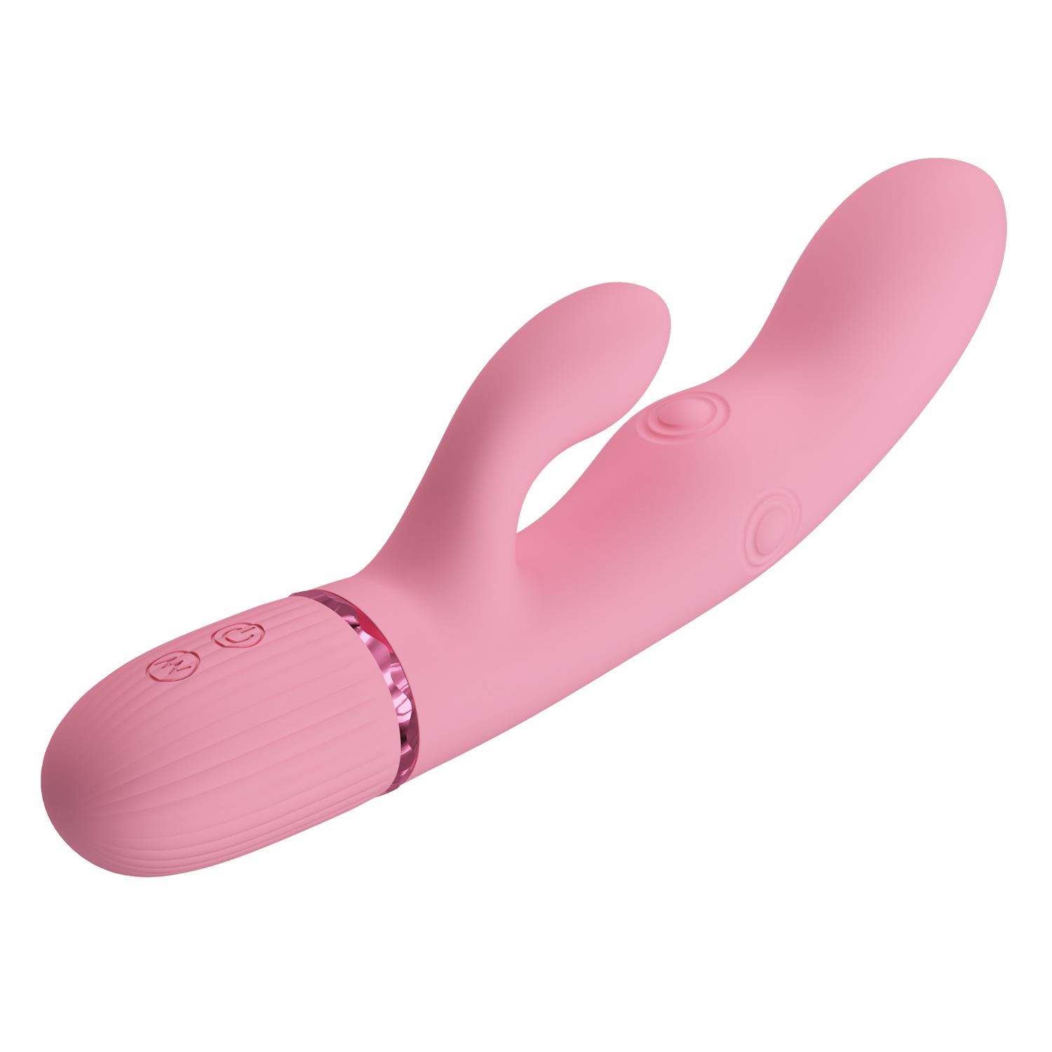 Pretty Love Zach Four-Sided Thumping Rabbit Vibrator – Pink