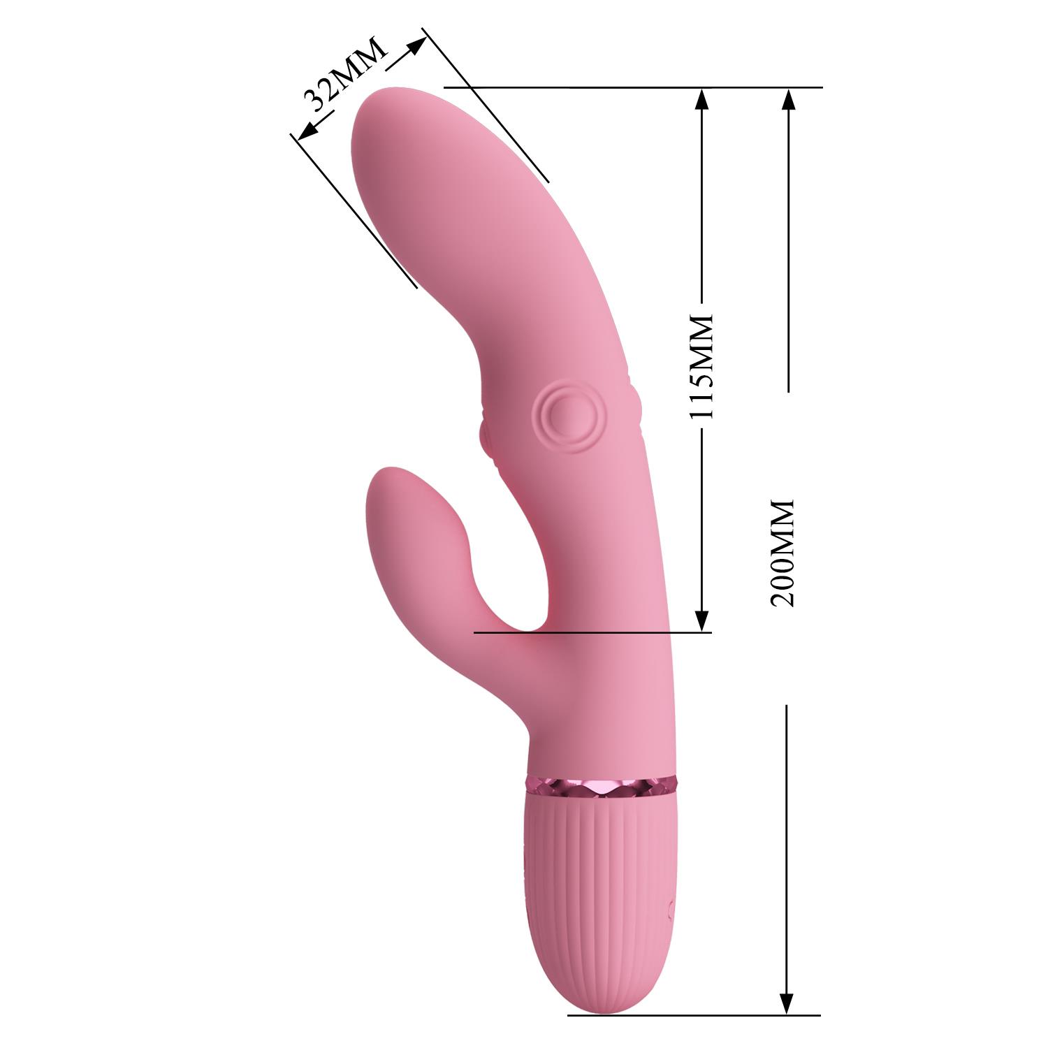 Pretty Love Zach Four-Sided Thumping Rabbit Vibrator – Pink