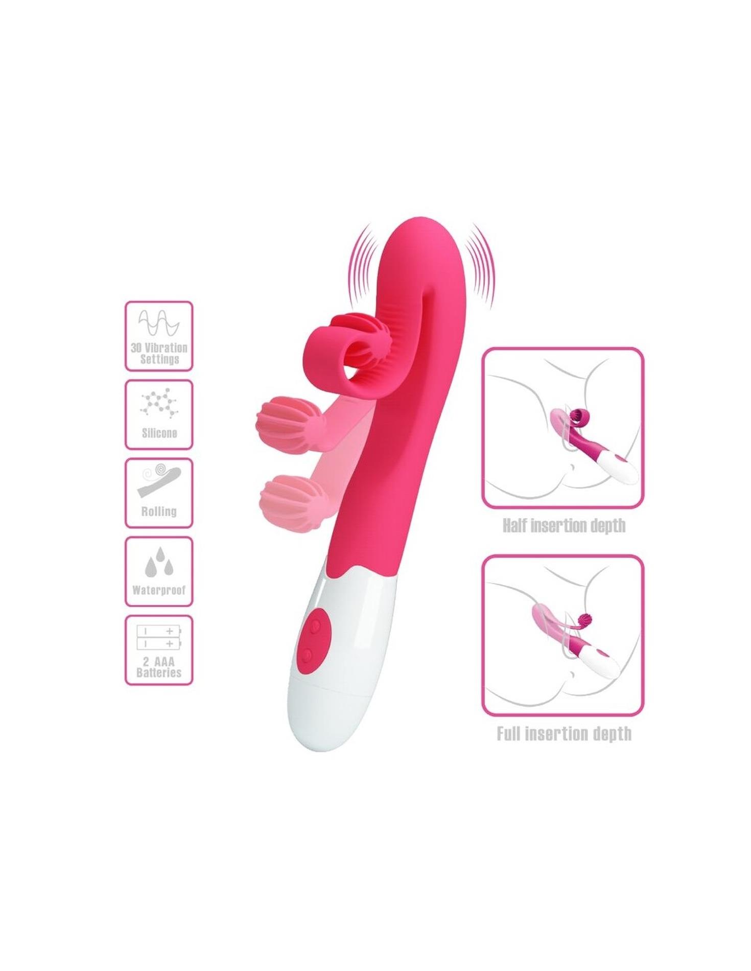 Romance - Pink Vibrator And Stimulator 30 Speeds