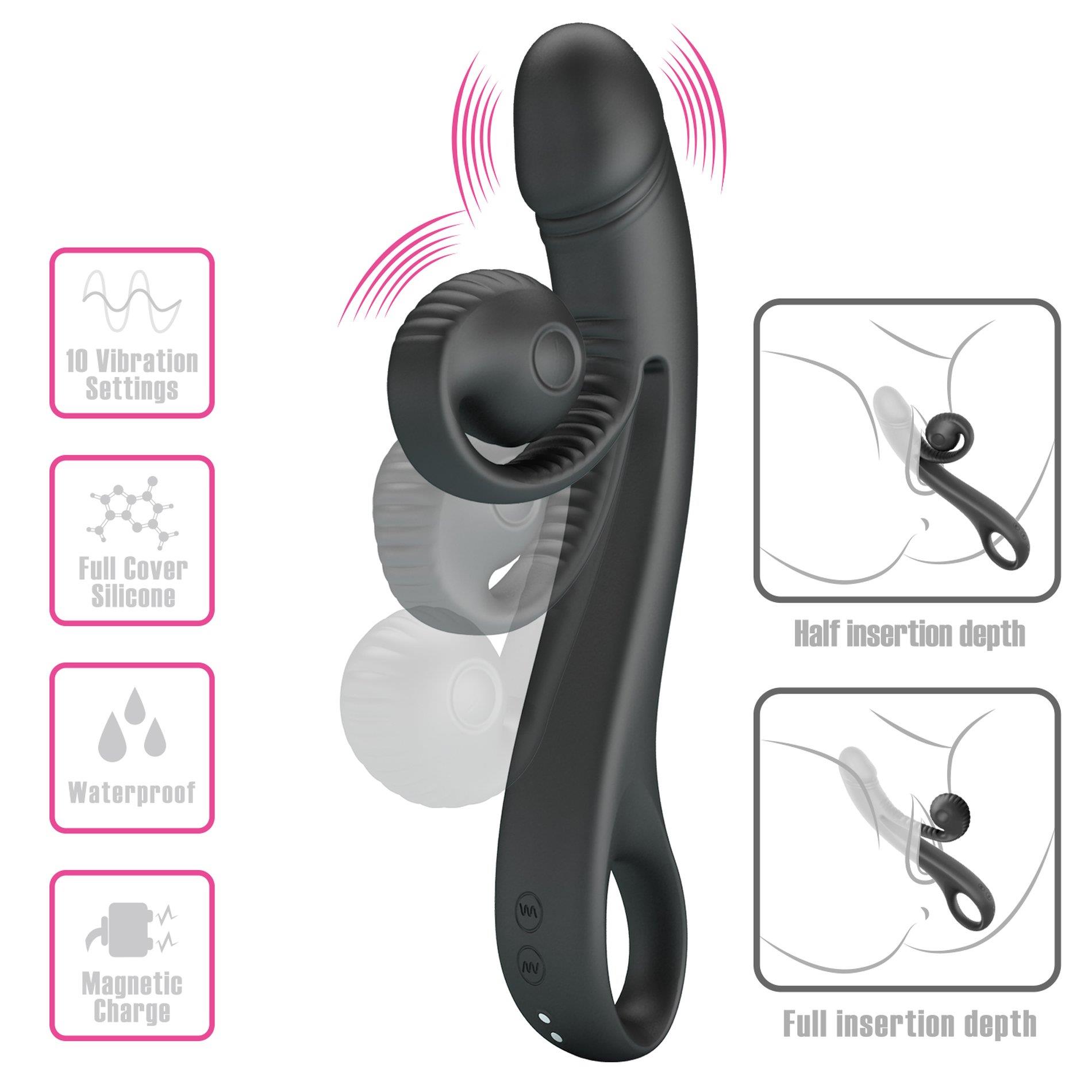 Pretty Love - Love Romance Selma Snail Rabbit – Black