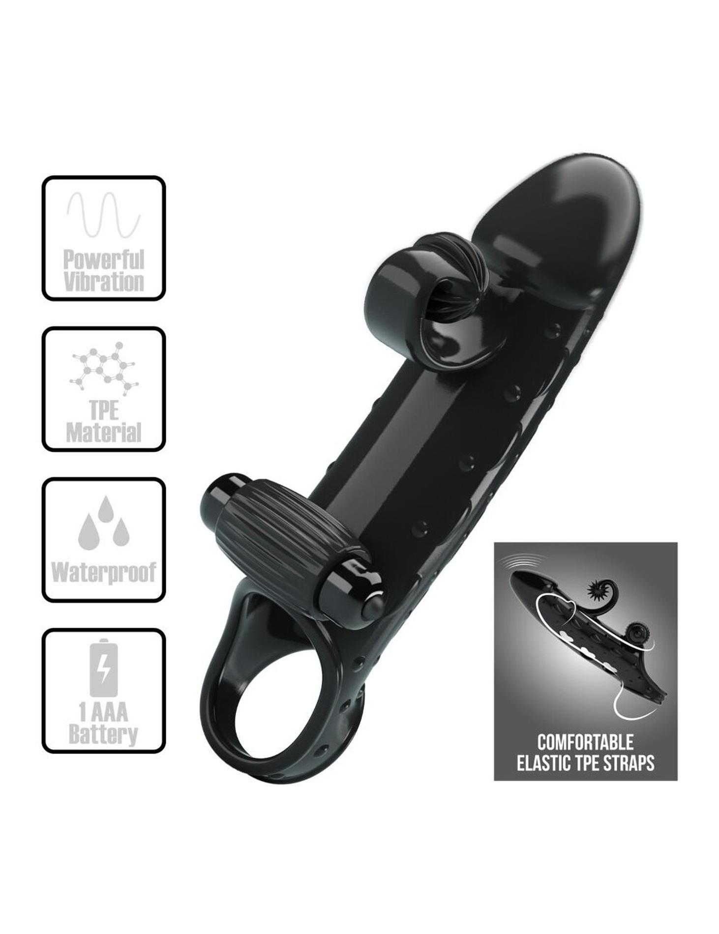 Pretty Love - Romance - Vibrating Penis Sleeve Black