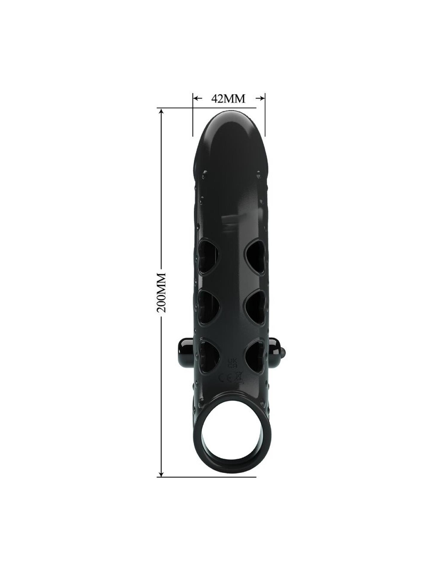 Pretty Love - Romance - Vibrating Penis Sleeve Black